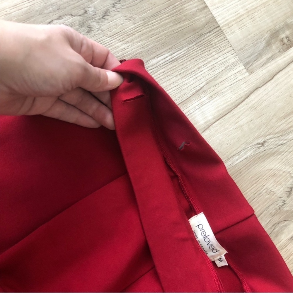 Chic Red Wide-Leg Pants - Picture 6 of 11